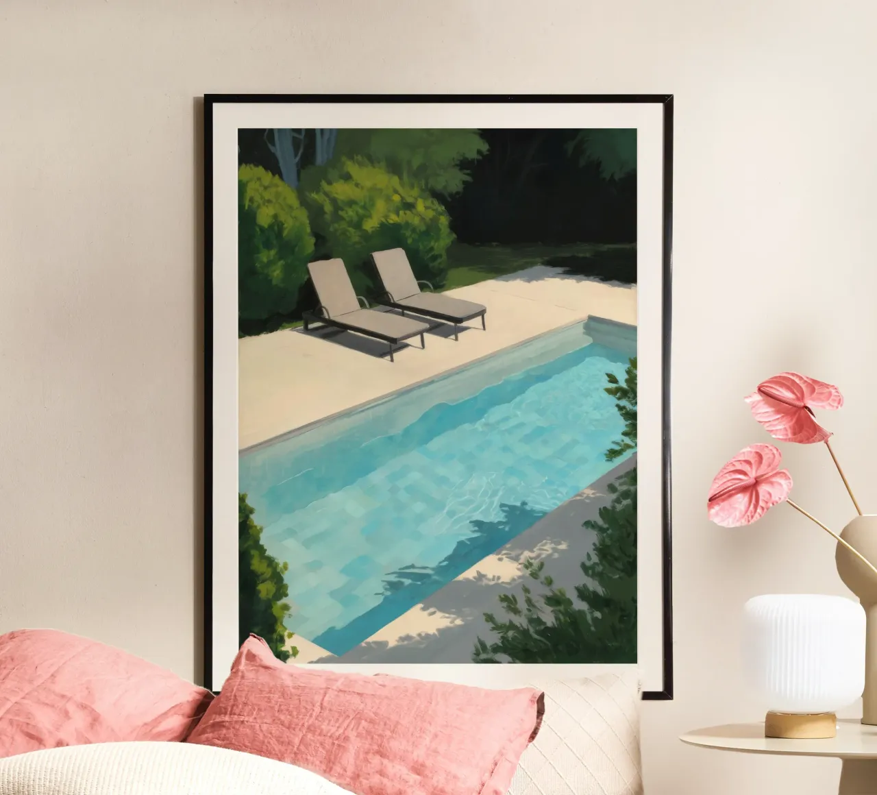 Sogno azzurro a bordo piscina poster da Opal Strokes