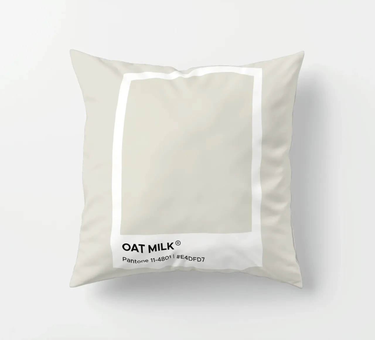Latte d'avena Pantone cuscino da Paigaam Studio