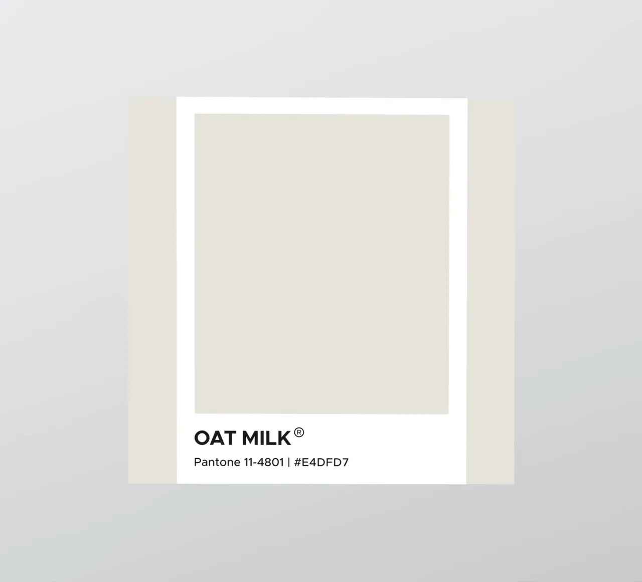 Latte d'avena Pantone adesivo da Paigaam Studio