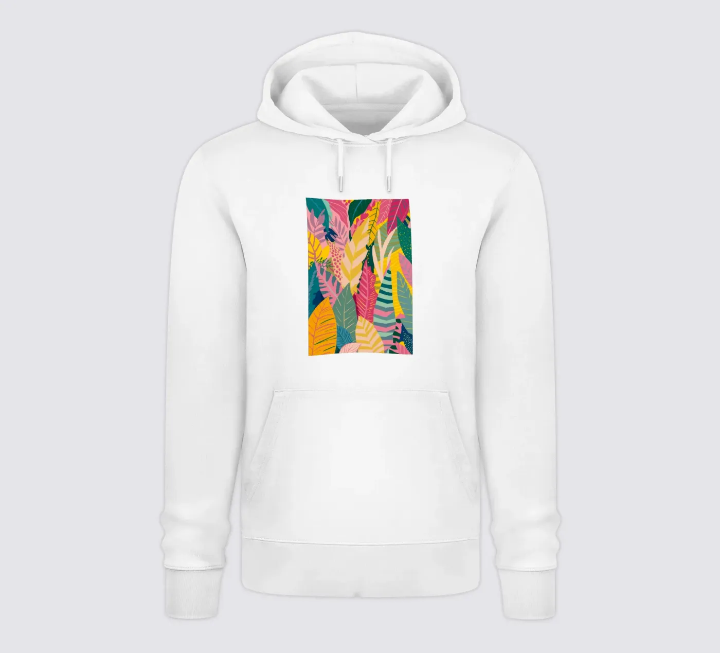 Vibrant Leaf Pattern hoodie by Silk Palette