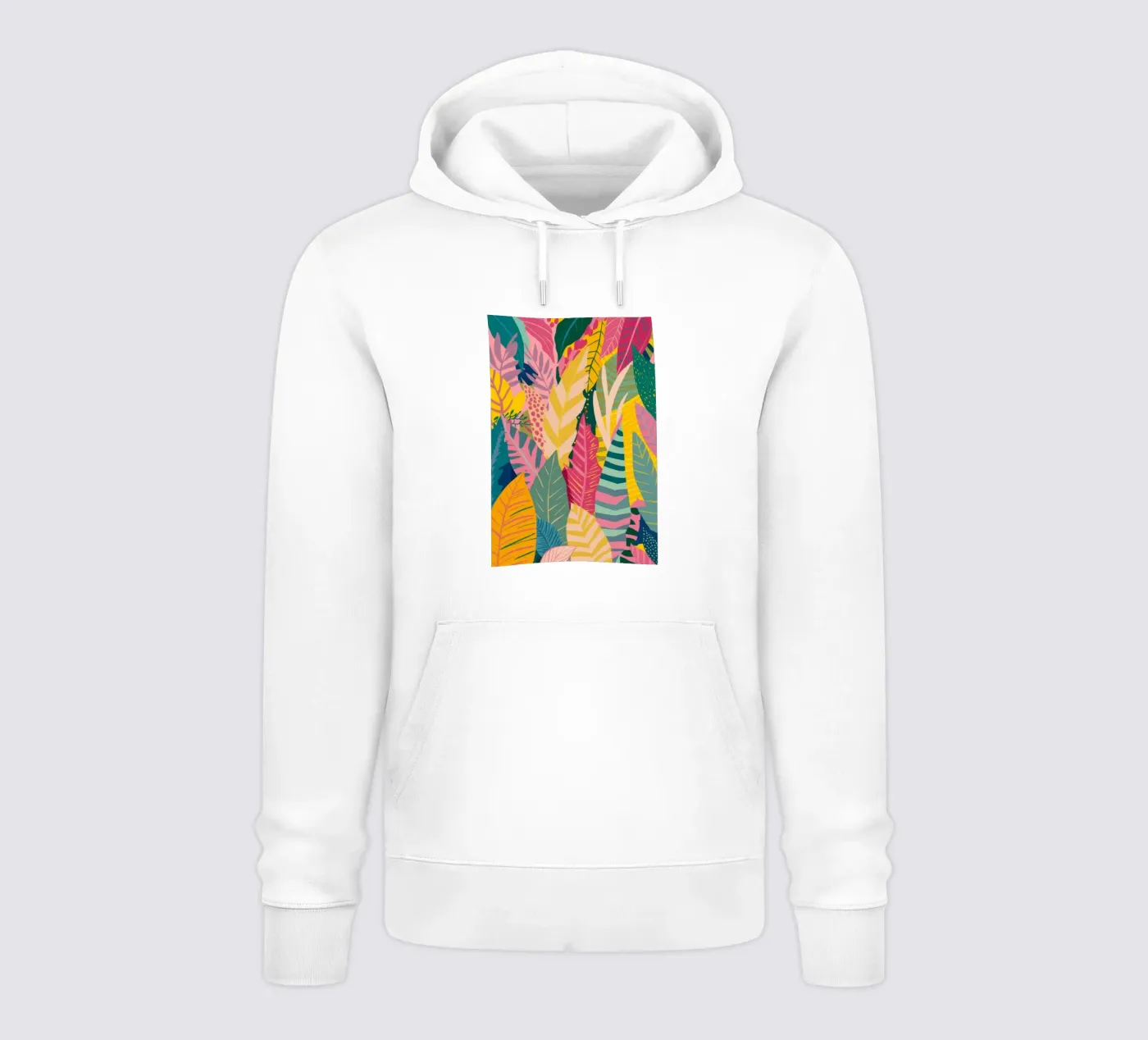 Vibrant Leaf Pattern hoodie by Silk Palette