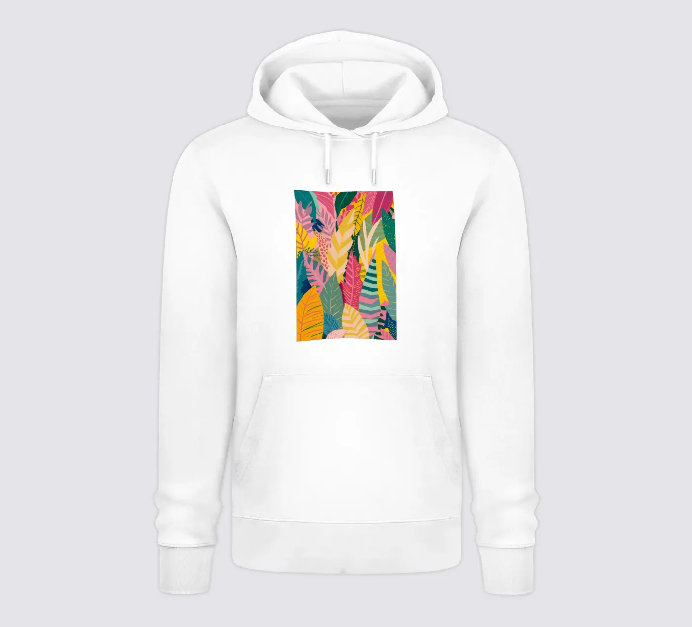 Vibrant Leaf Pattern hoodie by Silk Palette