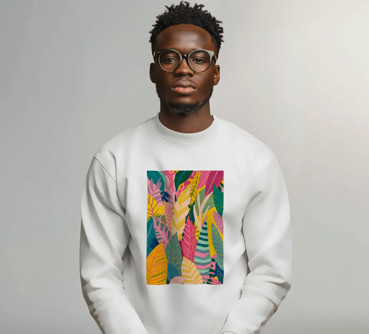 Vibrant Leaf Pattern felpa da Silk Palette
