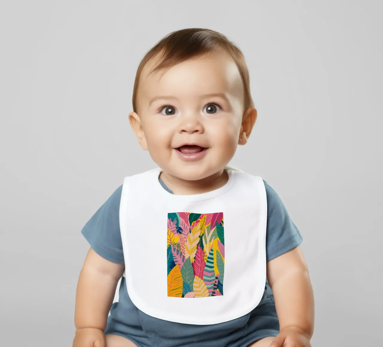 Vibrant Leaf Pattern bavaglino da Silk Palette