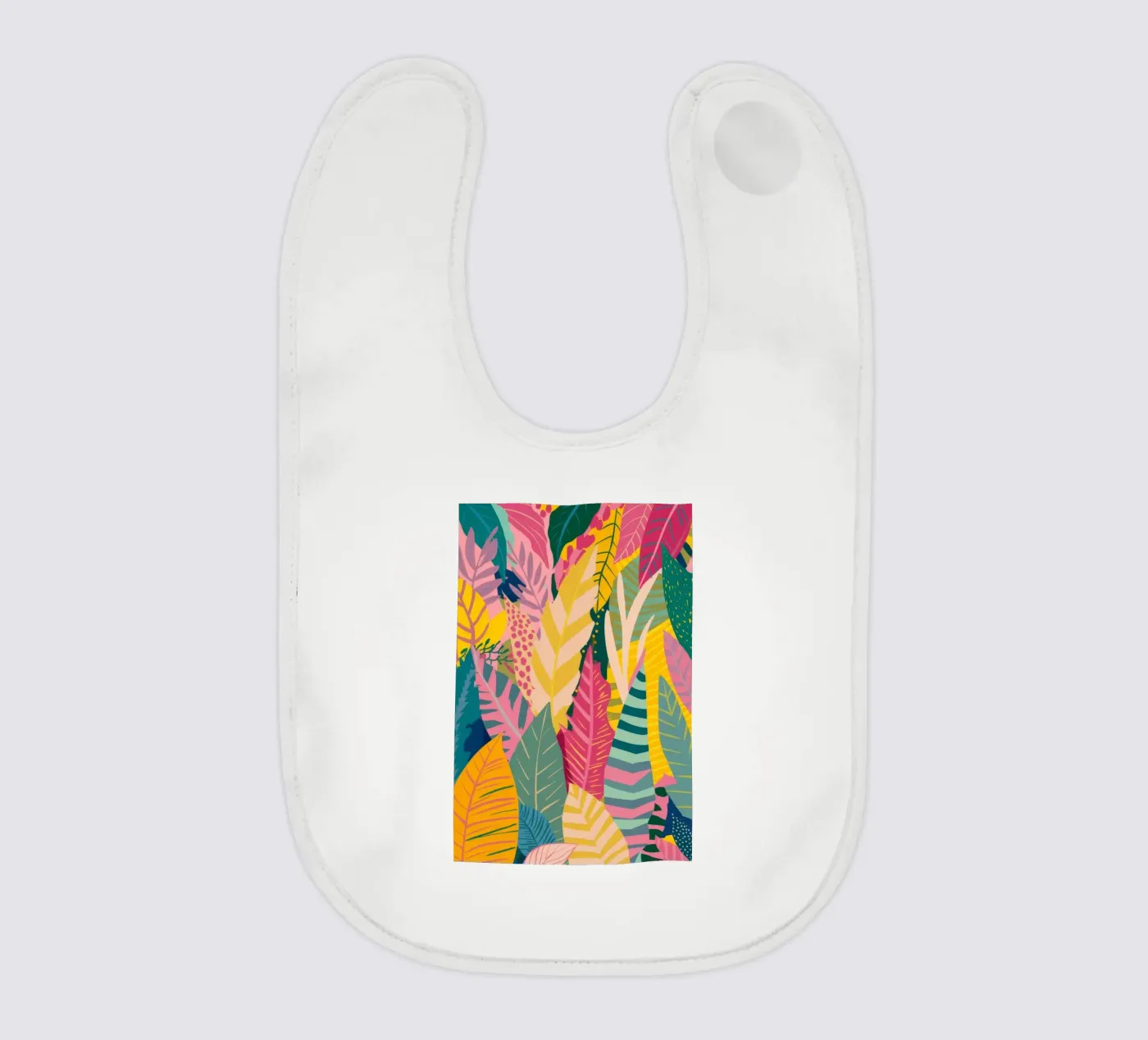Vibrant Leaf Pattern bavoir de Silk Palette