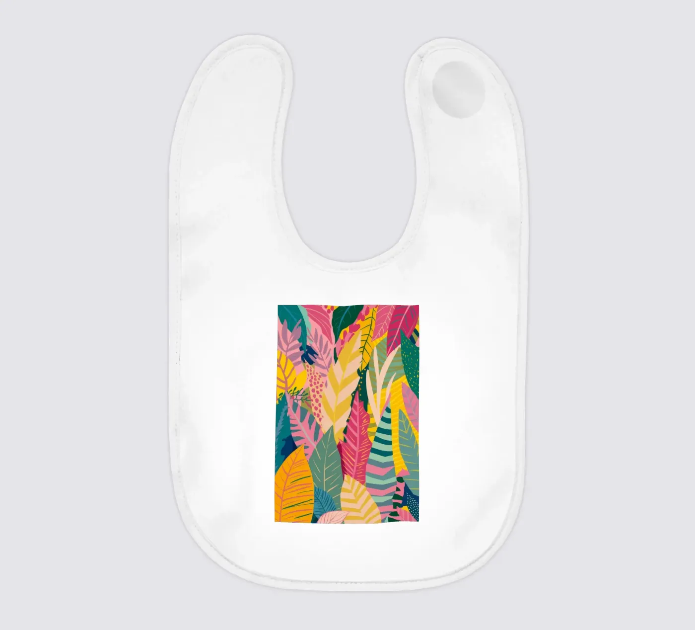Vibrant Leaf Pattern bavoir de Silk Palette