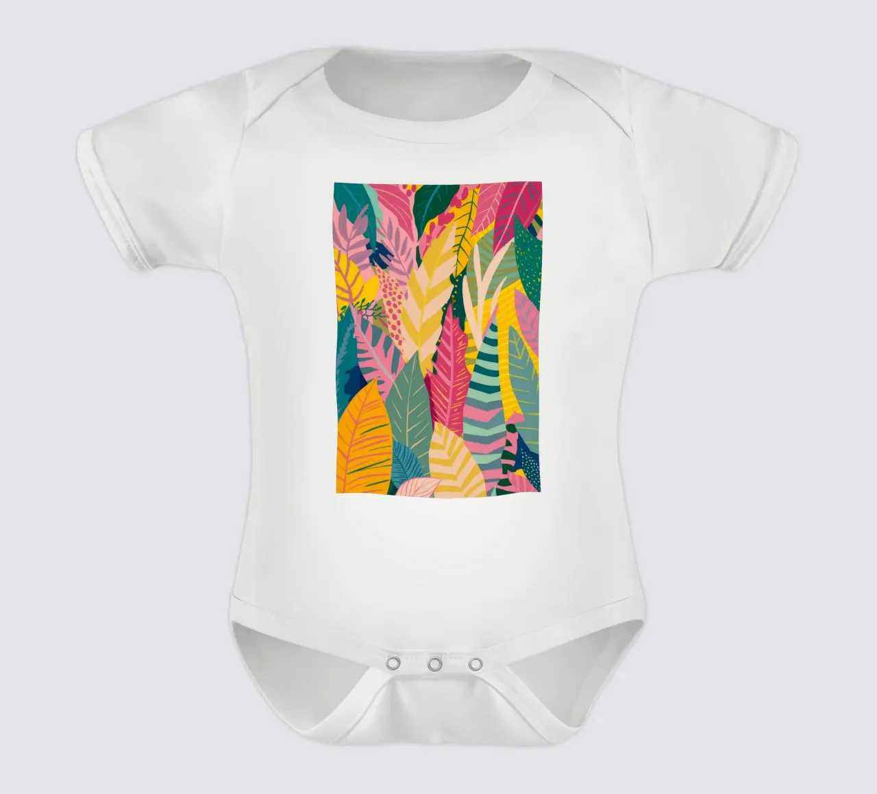 Vibrant Leaf Pattern body bébé de Silk Palette