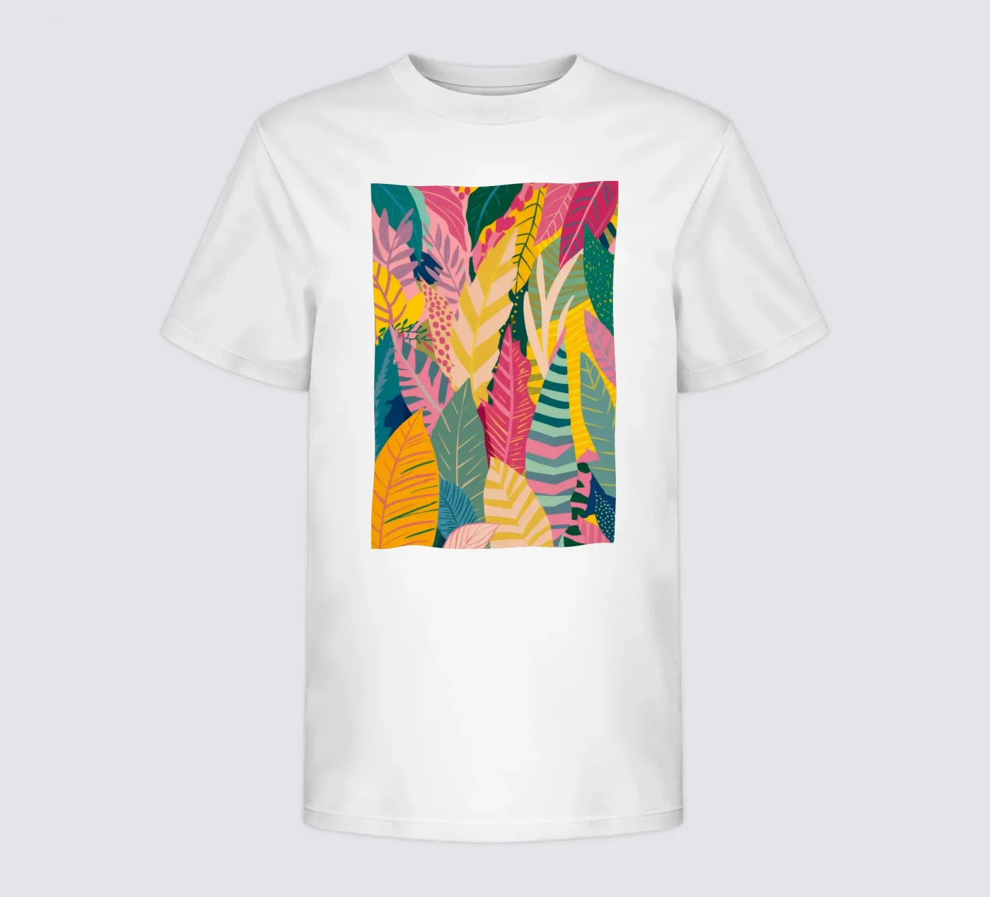 Levendig bladpatroon kinder t-shirt van Silk Palette