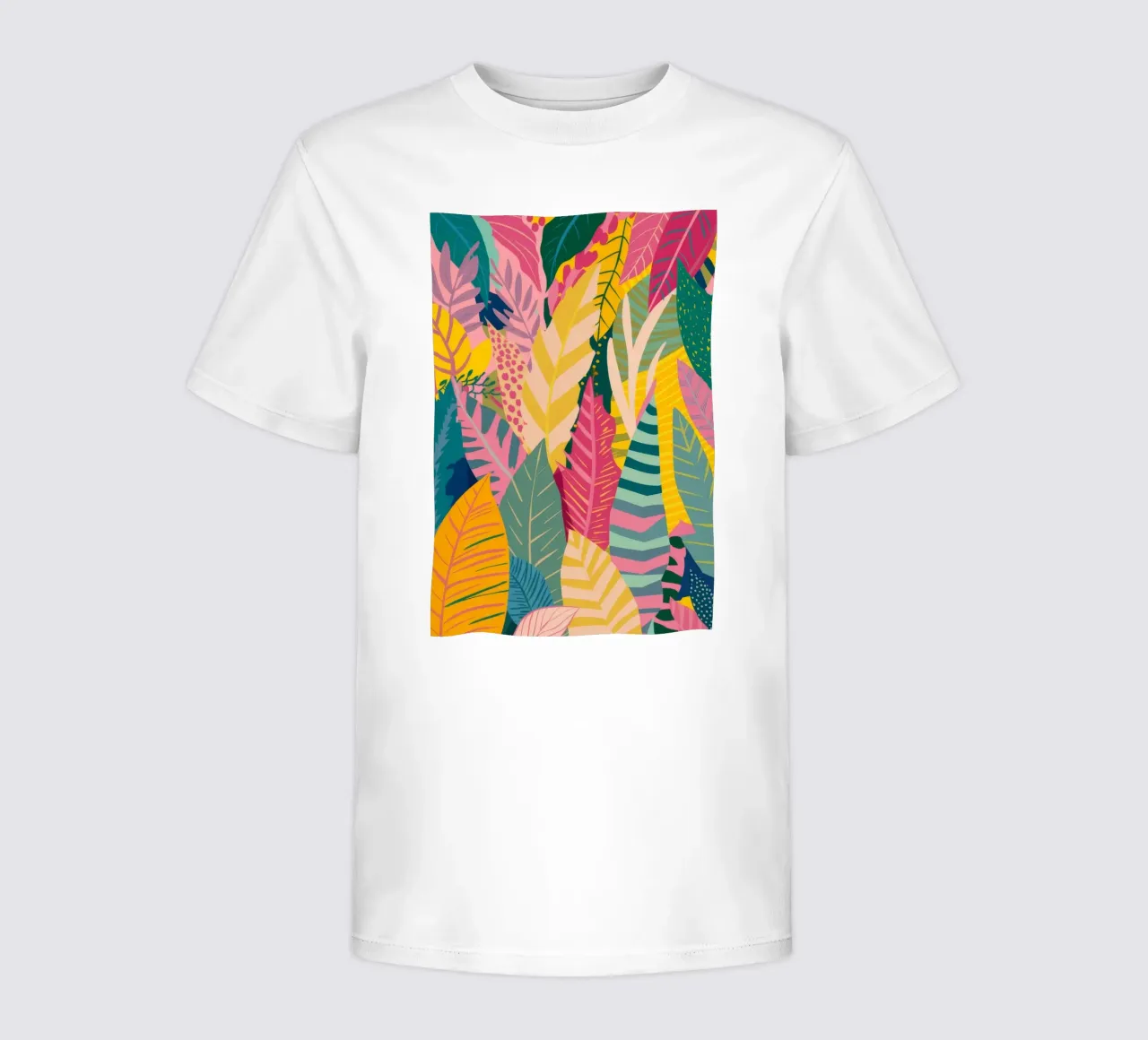 Vibrant Leaf Pattern kinder t-shirt van Silk Palette
