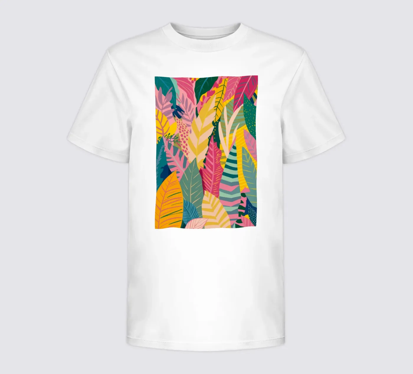 Levendig bladpatroon kinder t-shirt van Silk Palette