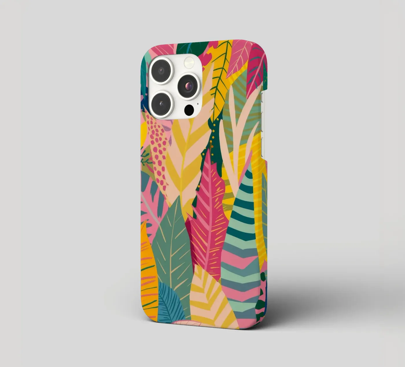 Vibrant Leaf Pattern iphone case by Silk Palette