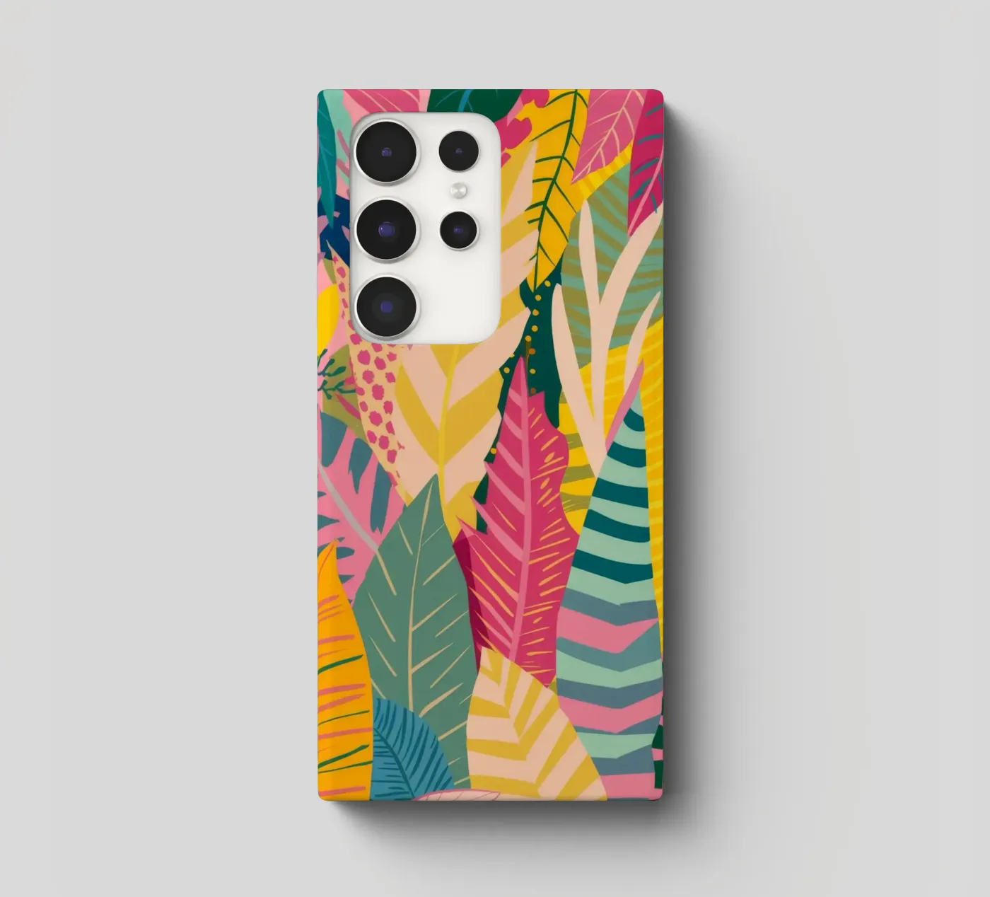 Vibrant Leaf Pattern samsung phone case by Silk Palette