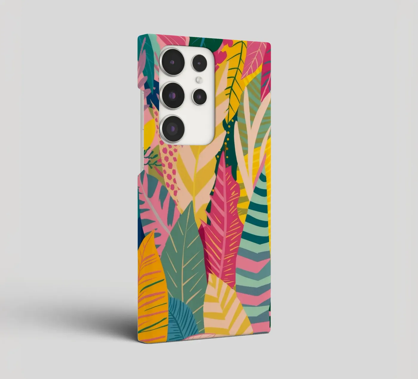 Vibrant Leaf Pattern samsung phone case by Silk Palette