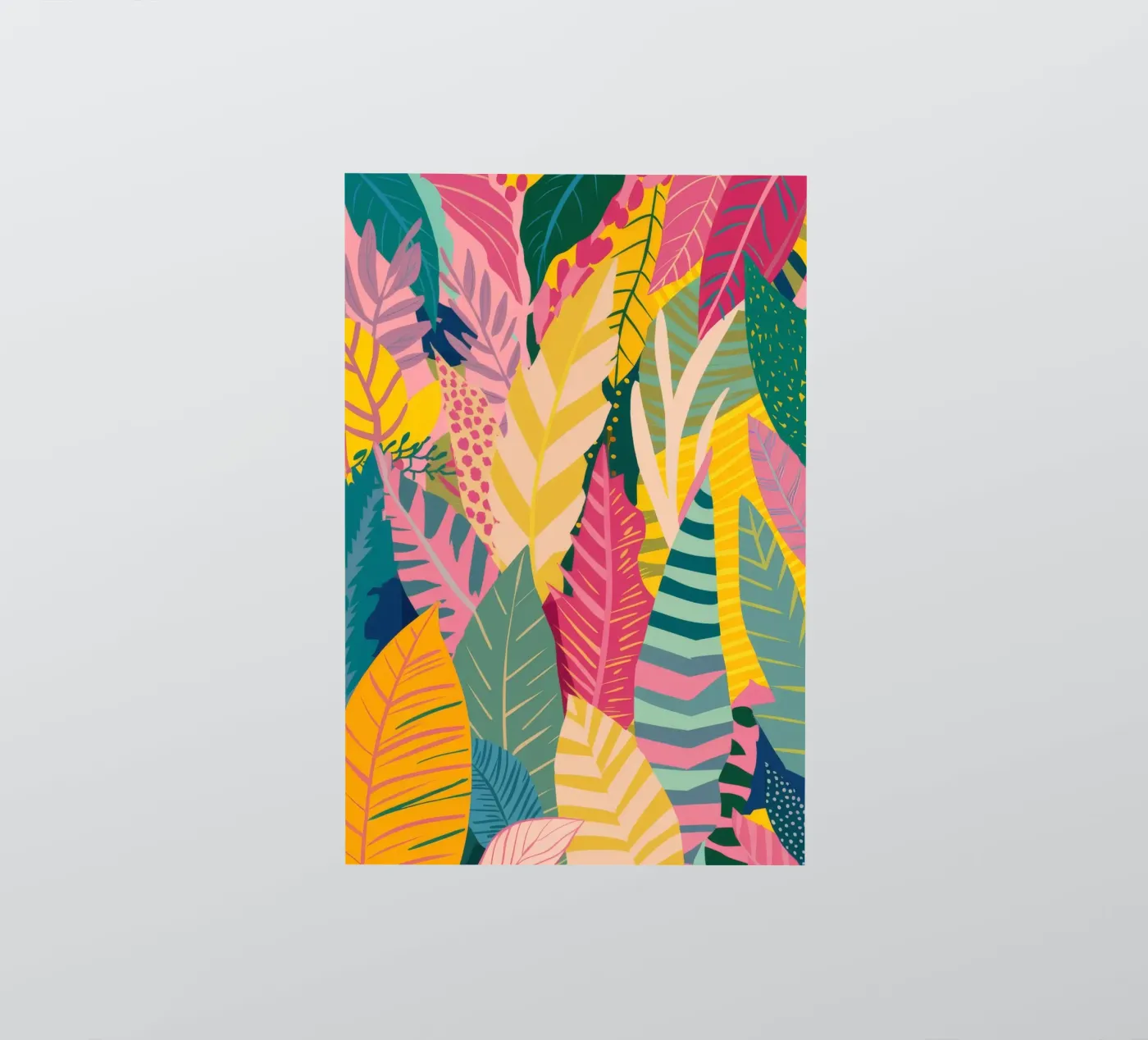 Levendig bladpatroon sticker van Silk Palette
