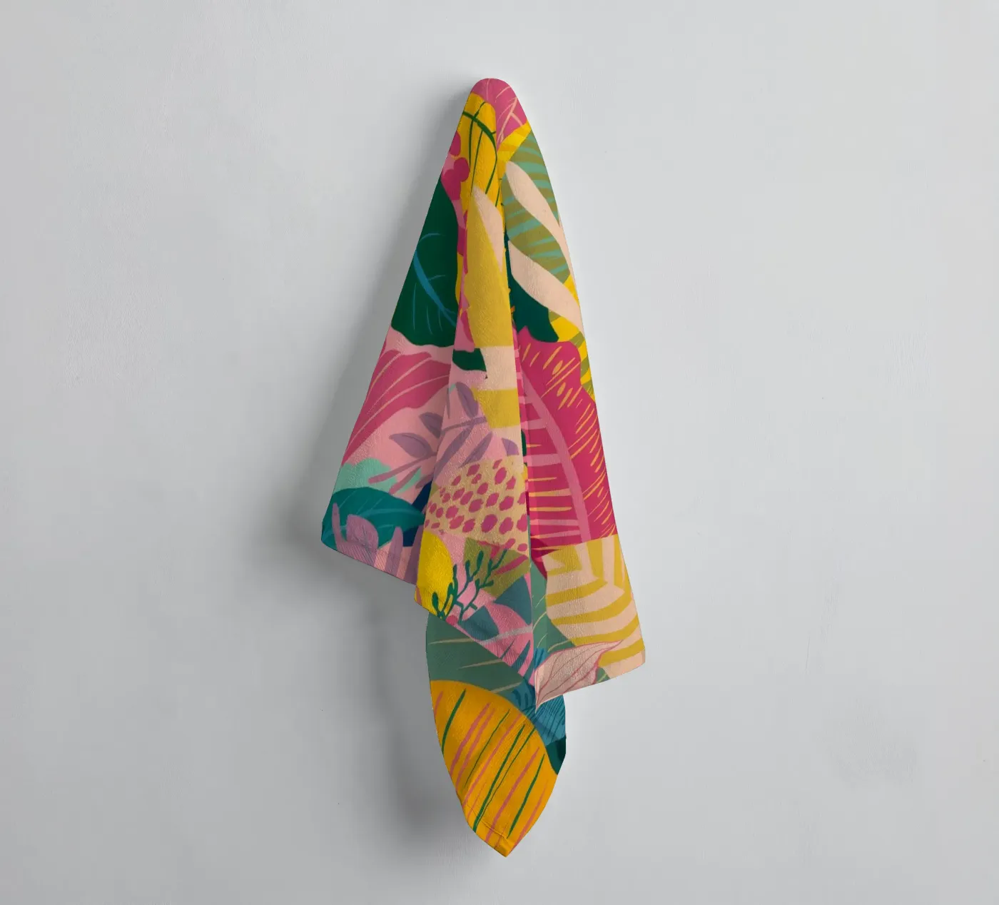 Levendig bladpatroon badhanddoek van Silk Palette