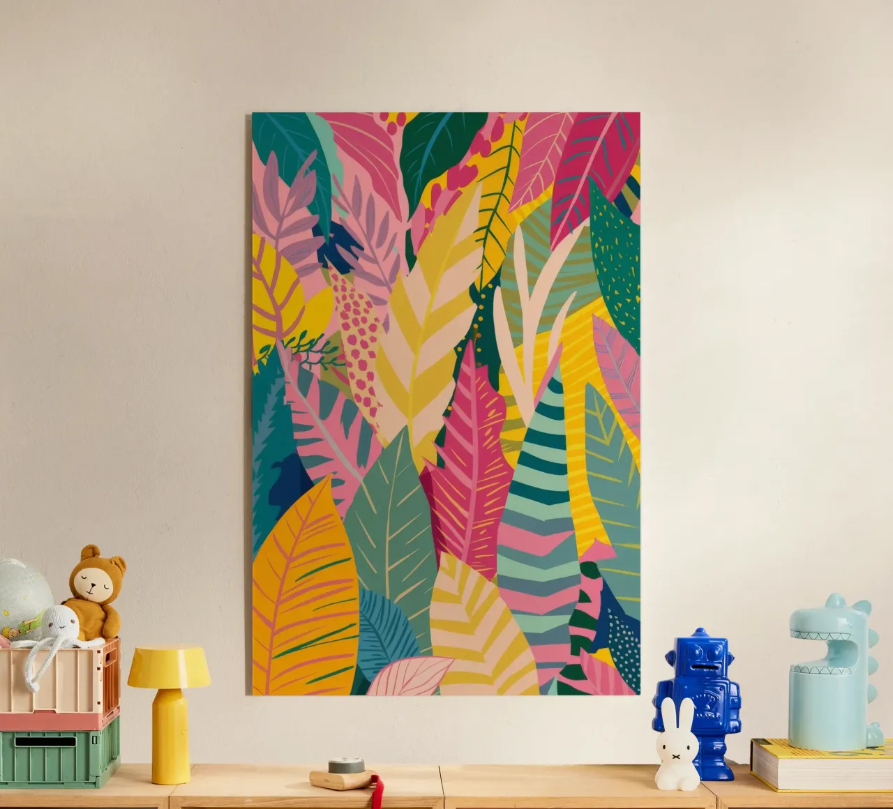 Vibrant Leaf Pattern acryl van Silk Palette