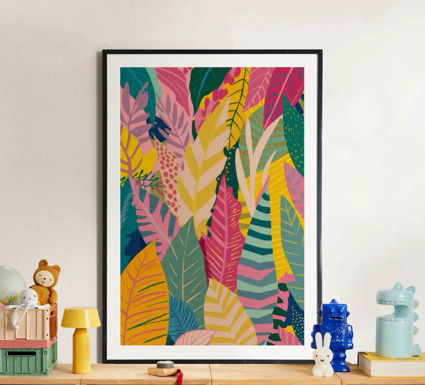 Vibrant Leaf Pattern poster de Silk Palette