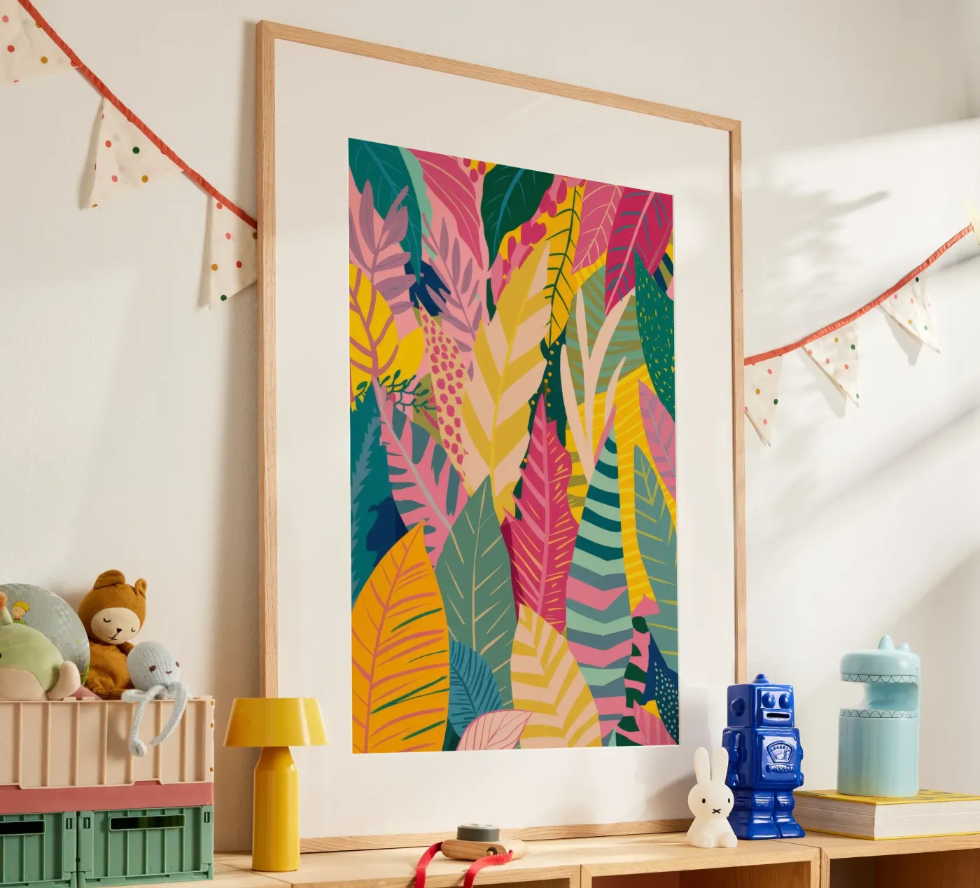 Vibrant Leaf Pattern poster de Silk Palette