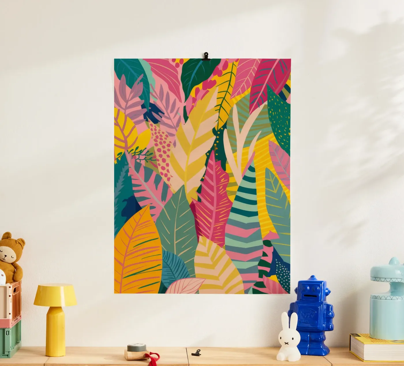 Vibrant Leaf Pattern poster de Silk Palette