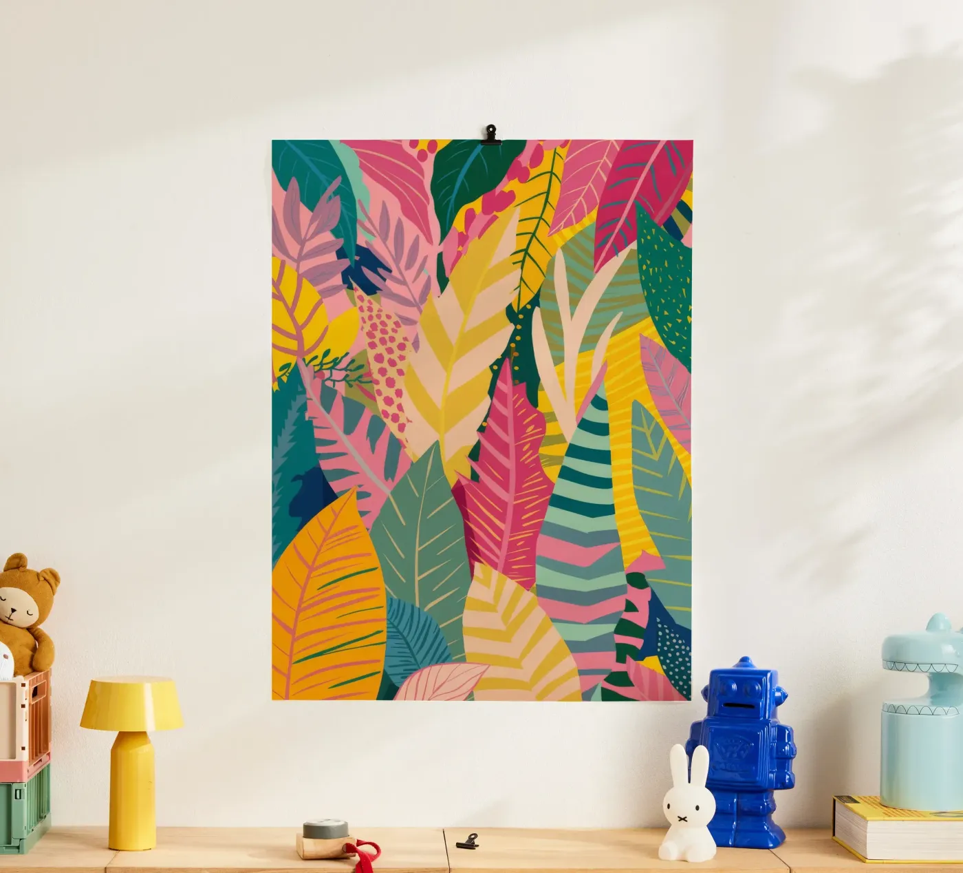 Vibrant Leaf Pattern poster de Silk Palette