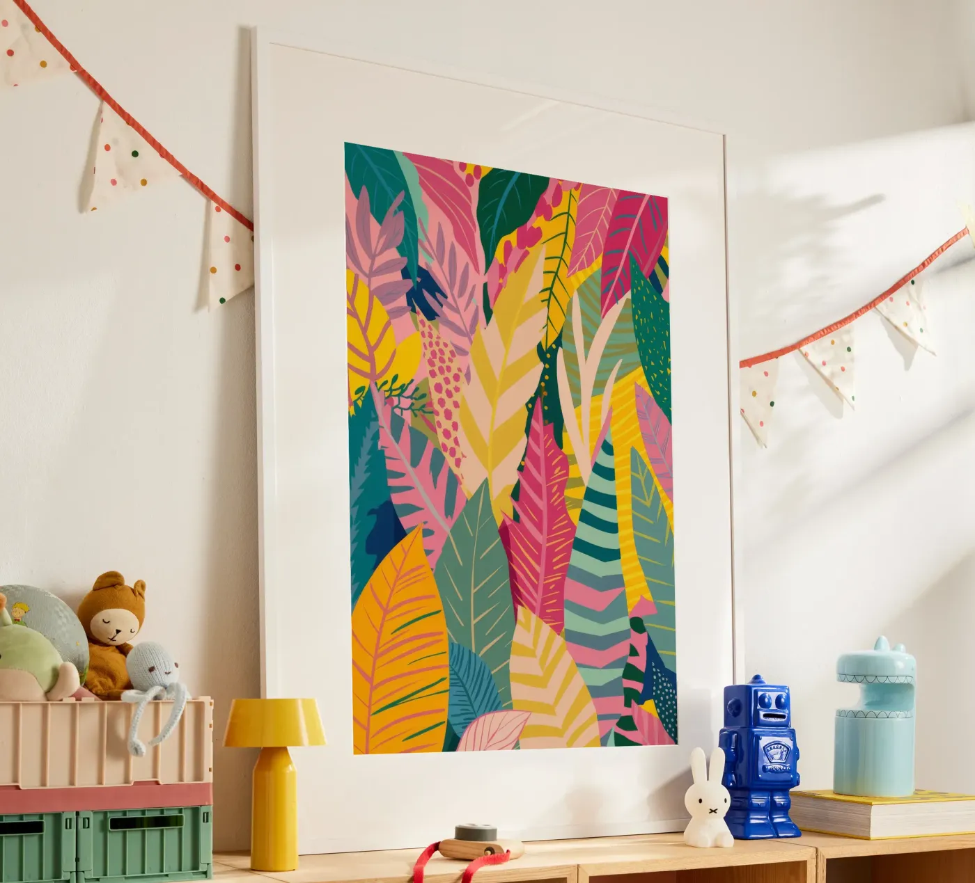 Vibrant Leaf Pattern poster de Silk Palette