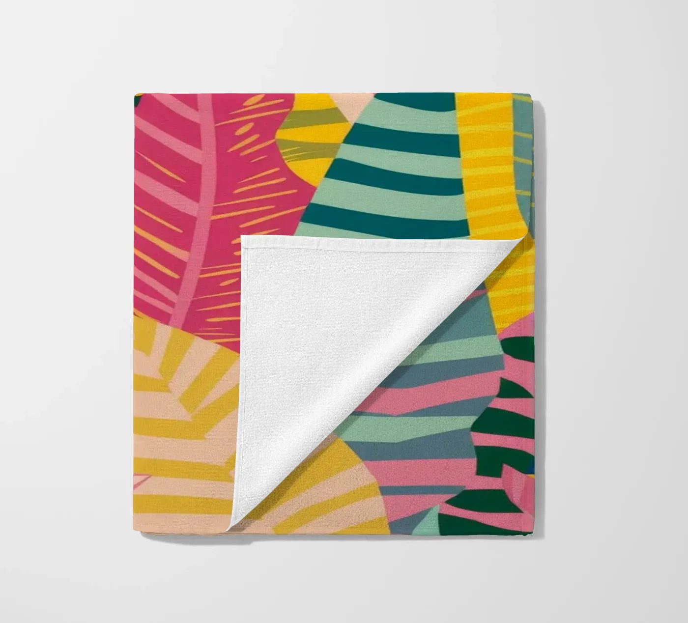 Motivo a foglie vivaci telo mare da Silk Palette