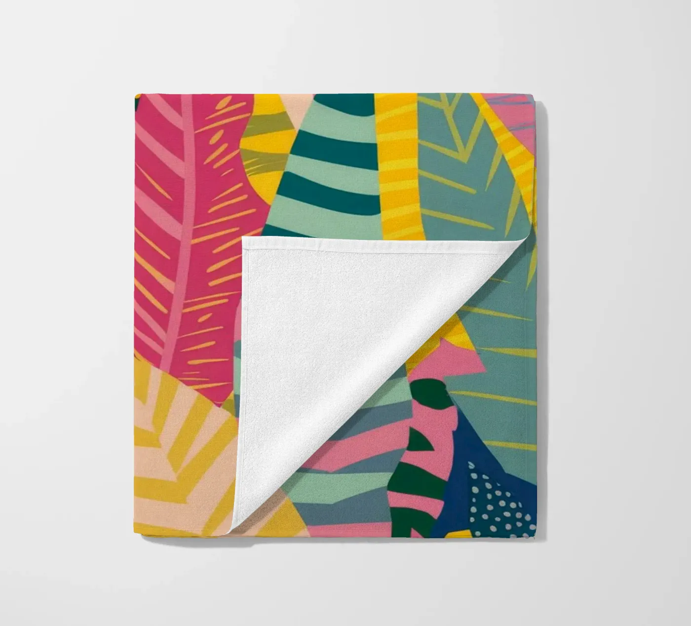 Motivo a foglie vivaci telo mare da Silk Palette