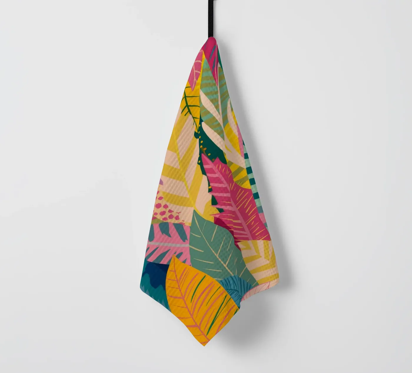 Vibrant Leaf Pattern Geschirrtuch von Silk Palette