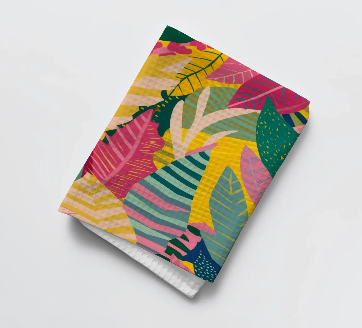 Vibrant Leaf Pattern Geschirrtuch von Silk Palette