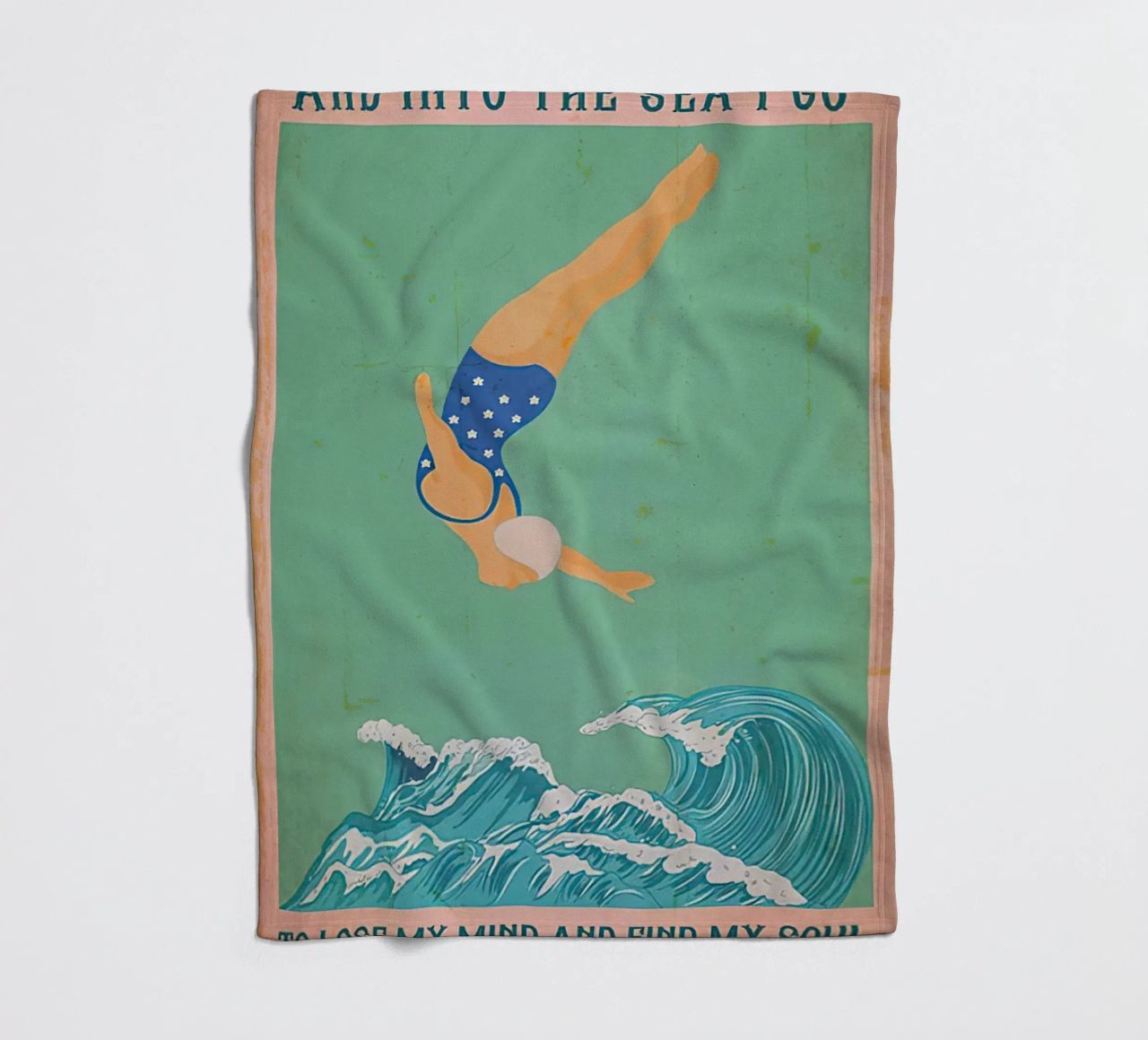 Ich gehe ins Meer, um meinen Verstand zu verlieren und meine Seele zu finden Fleecedecke von Christopher shop