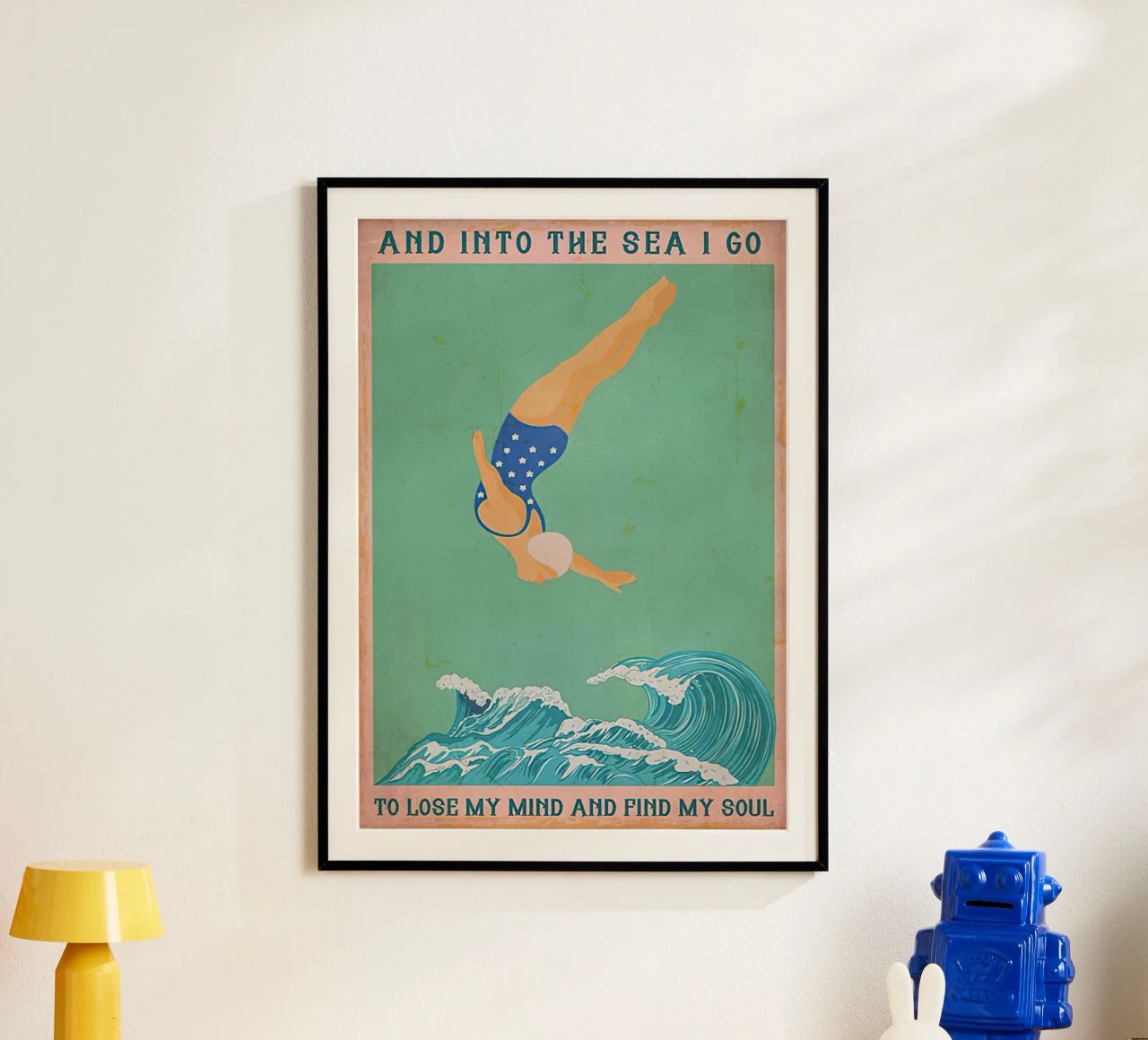 Ich gehe ins Meer, um meinen Verstand zu verlieren und meine Seele zu finden Poster von Christopher shop