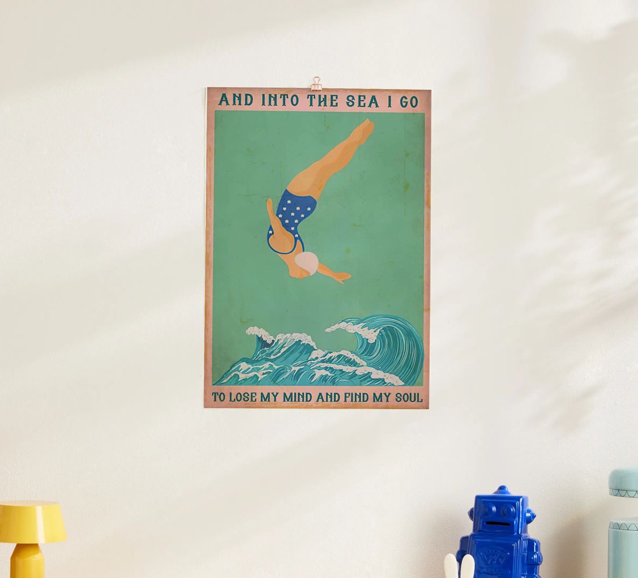 Ich gehe ins Meer, um meinen Verstand zu verlieren und meine Seele zu finden Poster von Christopher shop