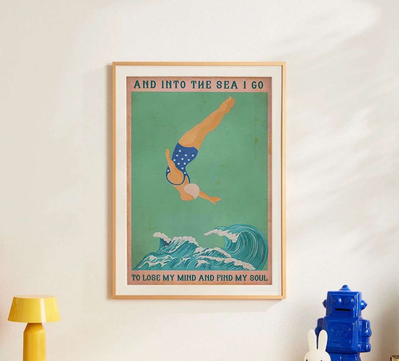 Ich gehe ins Meer, um meinen Verstand zu verlieren und meine Seele zu finden Poster von Christopher shop