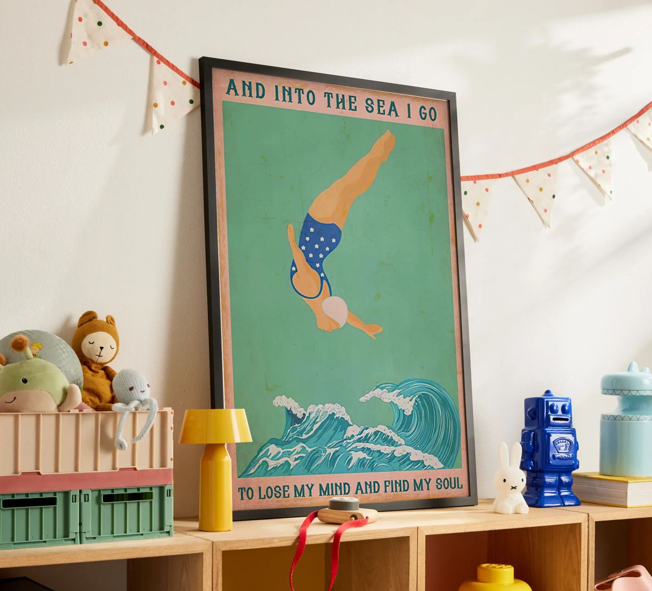 Ich gehe ins Meer, um meinen Verstand zu verlieren und meine Seele zu finden Poster von Christopher shop