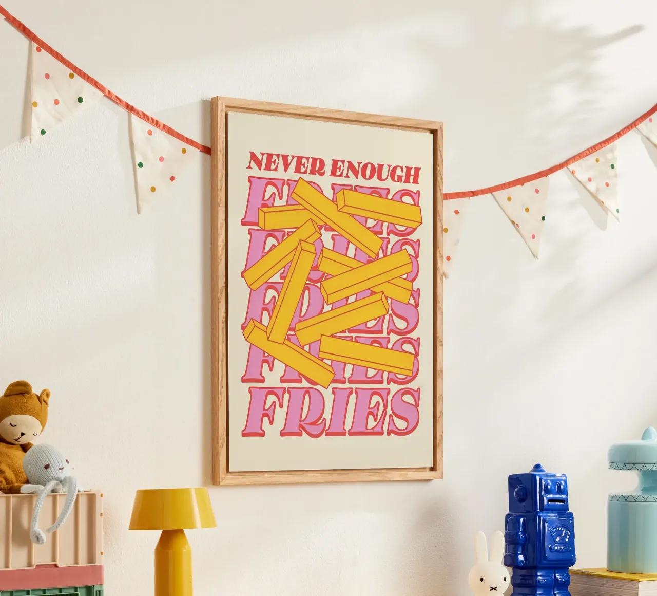 Never Enough Fries plexiglass da Attaboy Dsgn