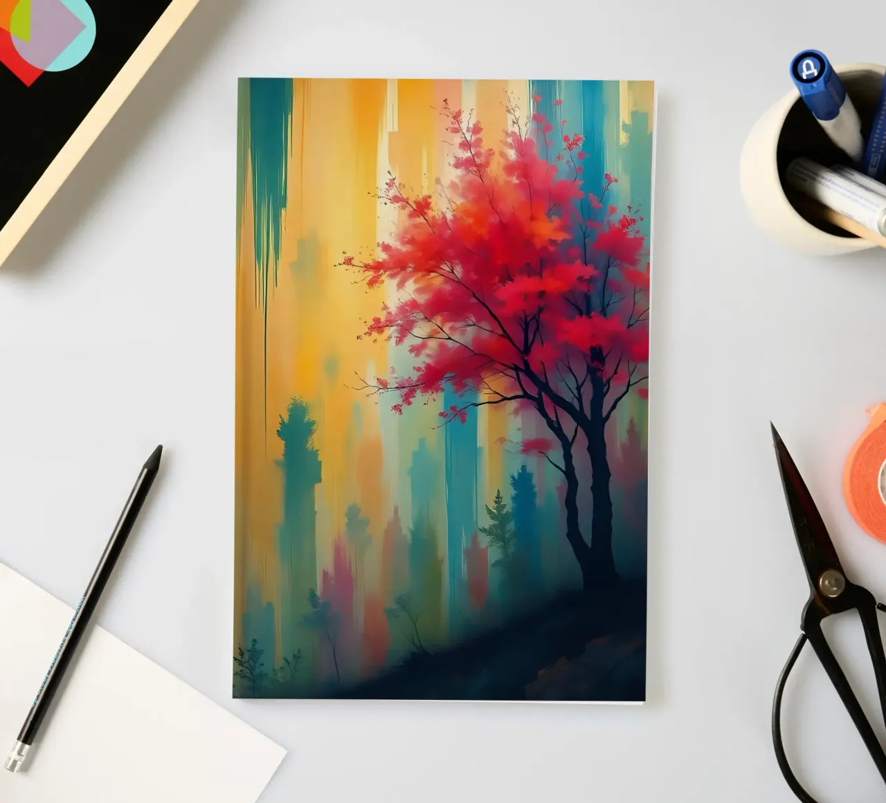 Painting_Tree_2 notebook by Farb- und Blütenzauber by LK