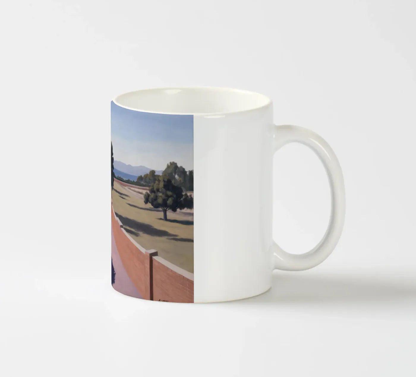 Shadowed Pathway Geometry ceramic mug by Opal Strokes