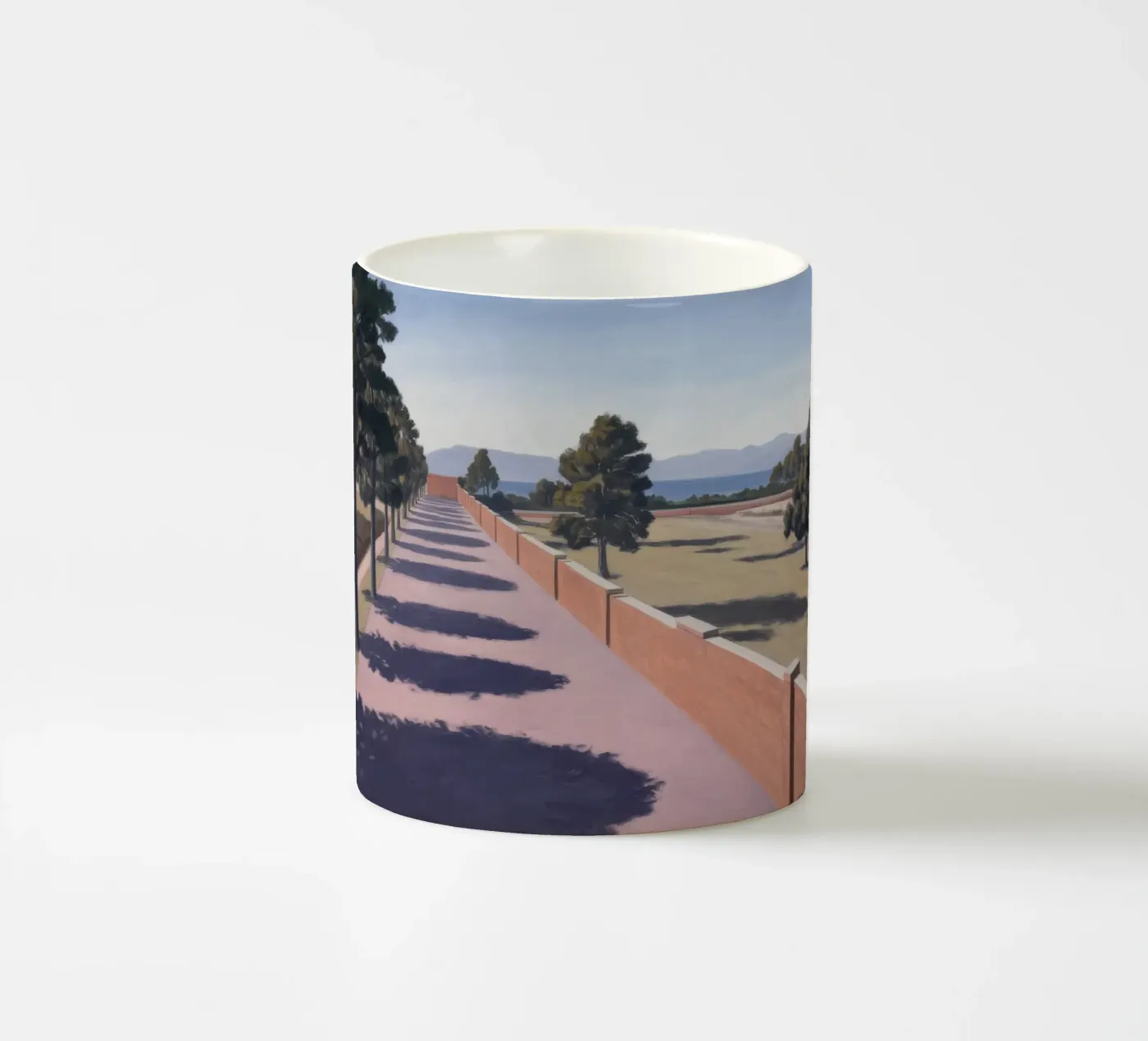 Shadowed Pathway Geometry ceramic mug by Opal Strokes
