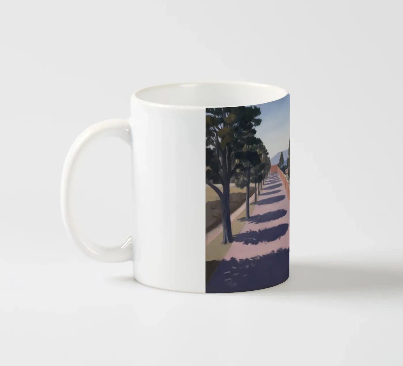 Shadowed Pathway Geometry ceramic mug by Opal Strokes