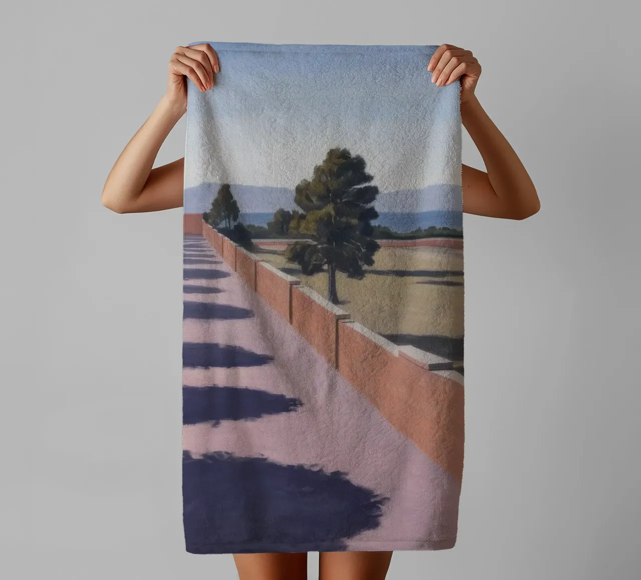 Shadowed Pathway Geometry towel by Opal Strokes