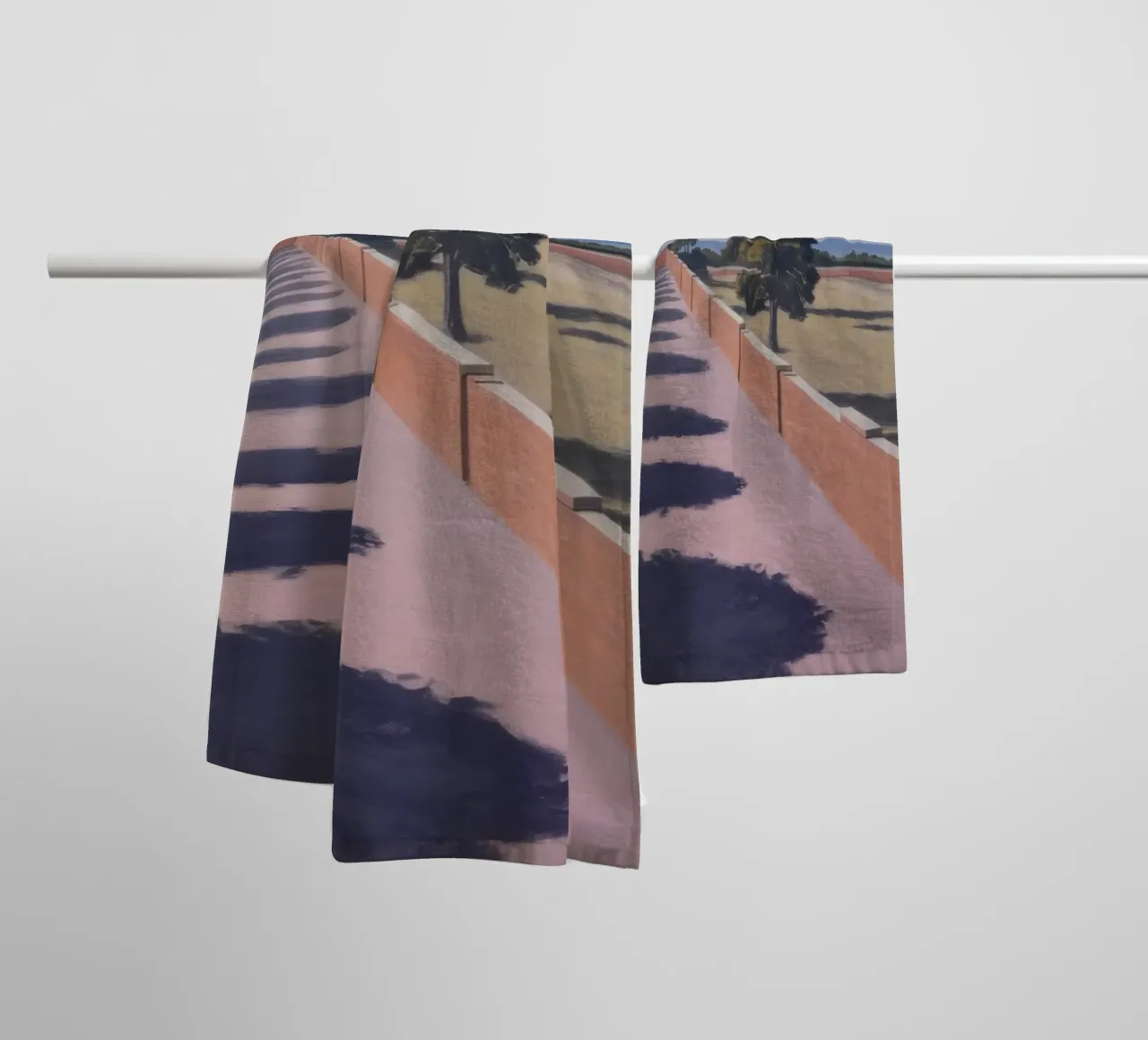 Shadowed Pathway Geometry towel by Opal Strokes