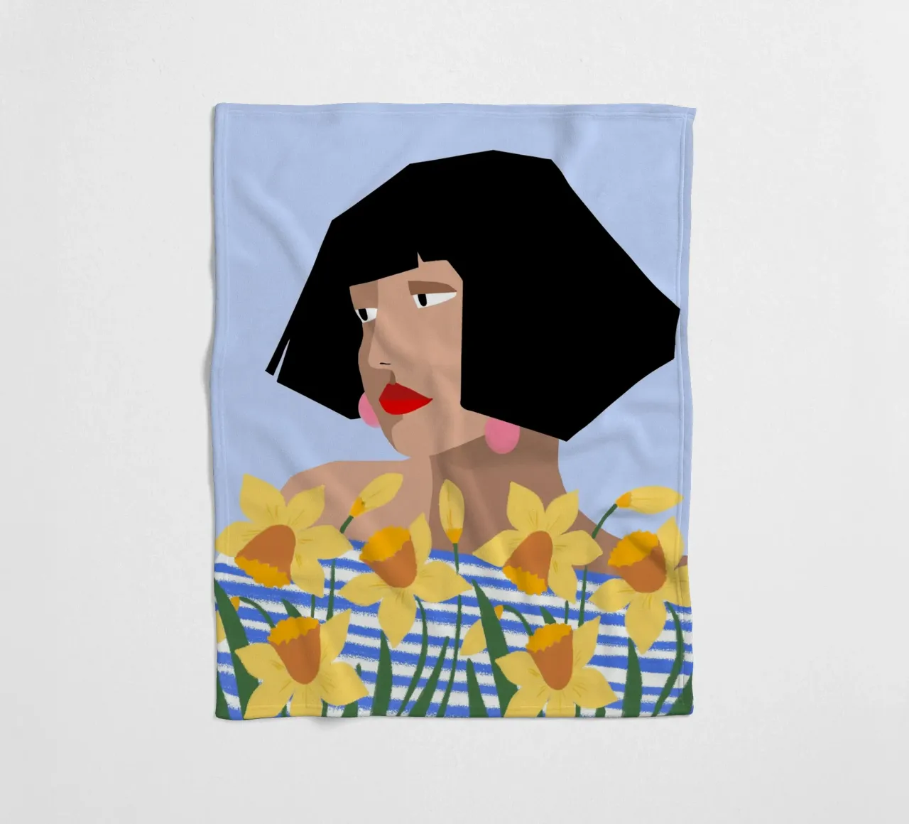 Girl with Daffodils coperta in pile da Isabel Junghans-Bichler