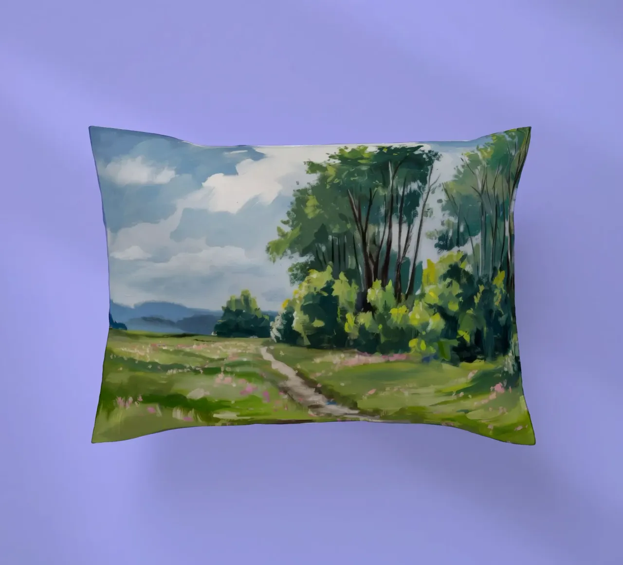 Verdant Path Vanish decorative cushion by Celestial Harmony
