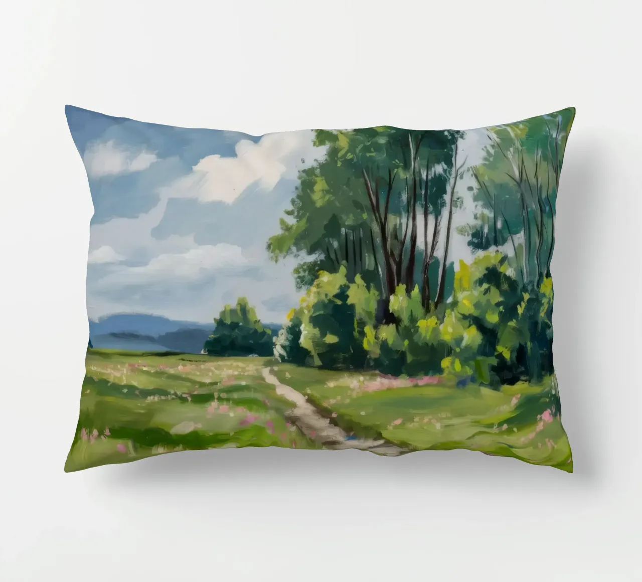 Verdant Path Vanish decorative cushion by Celestial Harmony