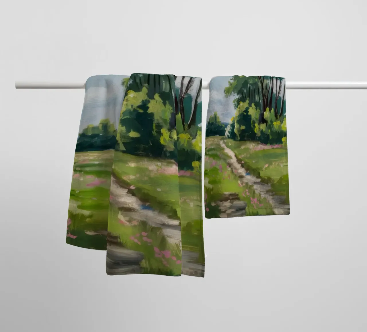 Verdant Path Vanish towel by Celestial Harmony