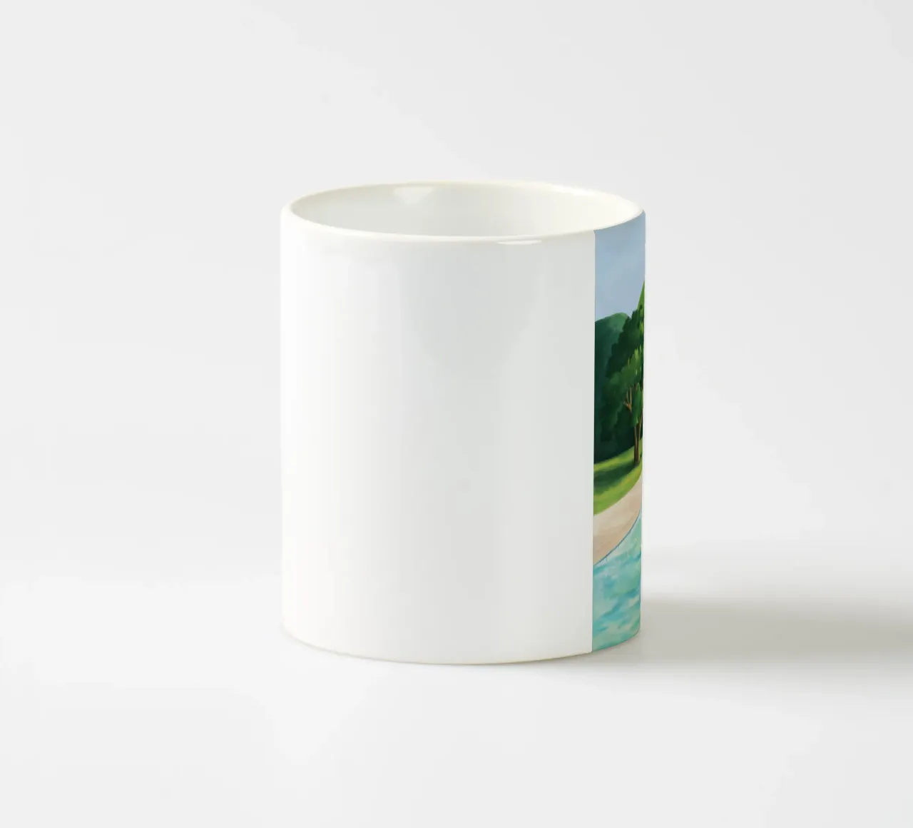Serenità a bordo piscina Emerald tazza in ceramica da Opal Strokes