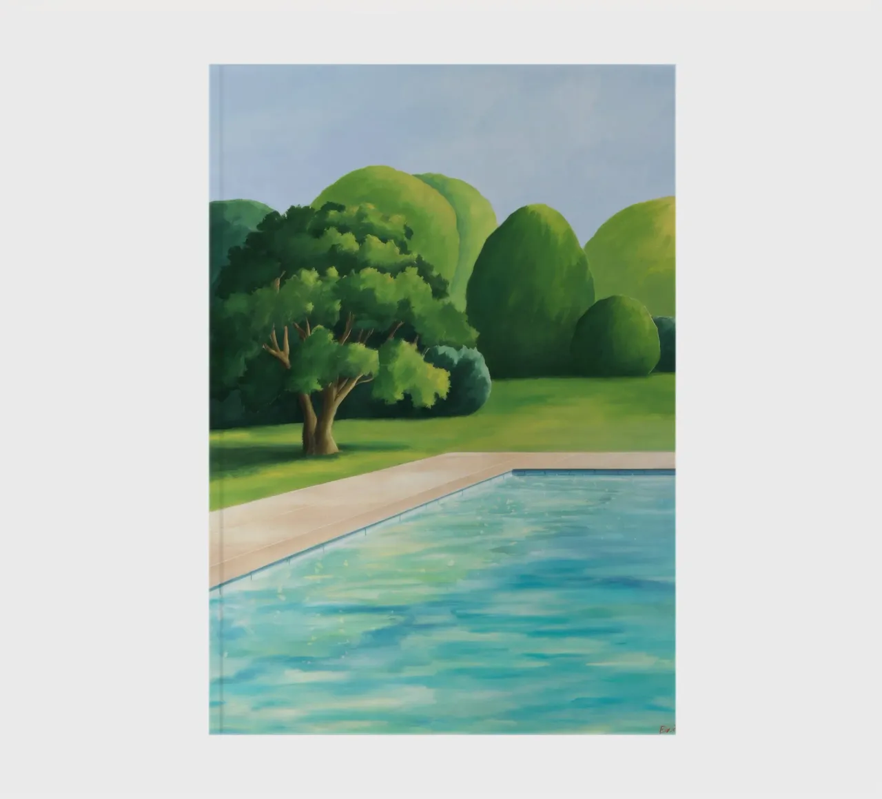 Emerald Poolside Serenity notebook by Opal Strokes