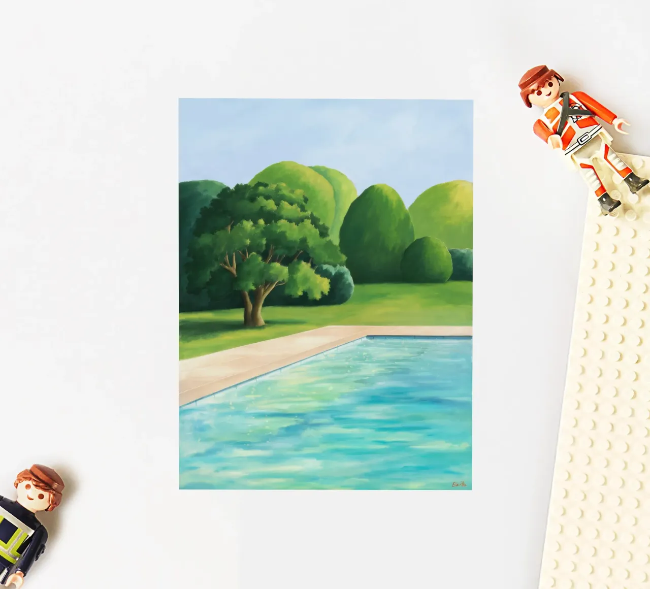 Emerald Poolside Serenity sticker by Opal Strokes