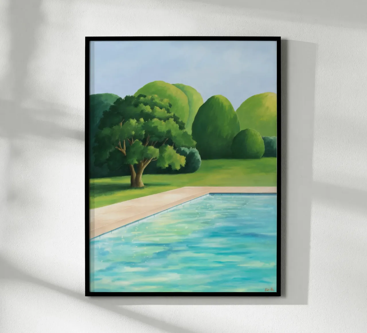 Emerald Poolside Serenity hahnemühle by Opal Strokes