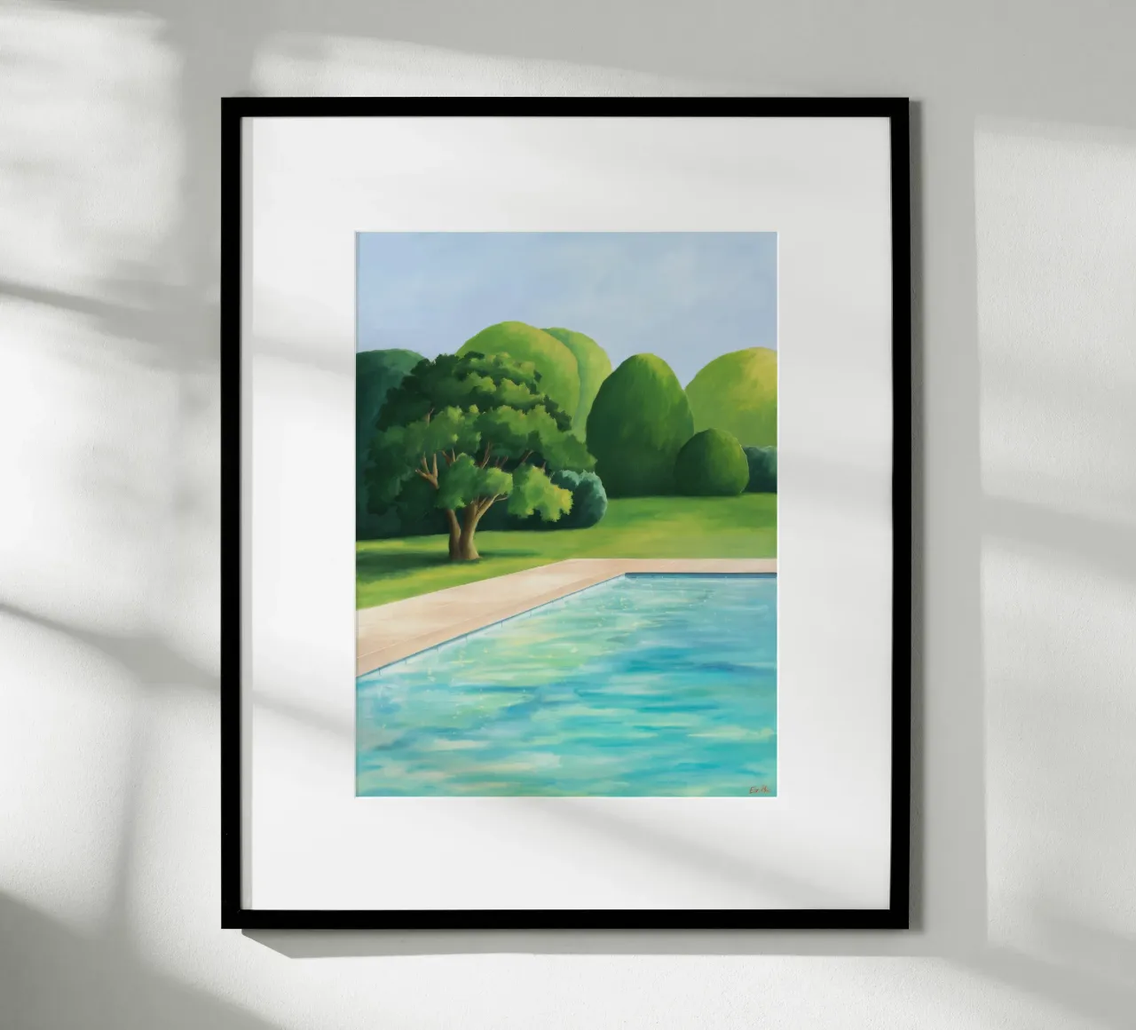 Emerald Poolside Serenity hahnemühle by Opal Strokes